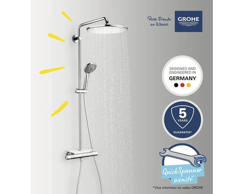 Duschsystem mit Kopf- und Handbrause von Grohe