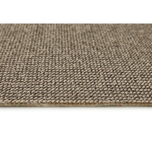 Nahaufnahme eines beigen Teppichs mit Textilstruktur