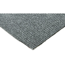 Detailaufnahme eines grauen Teppichbodens