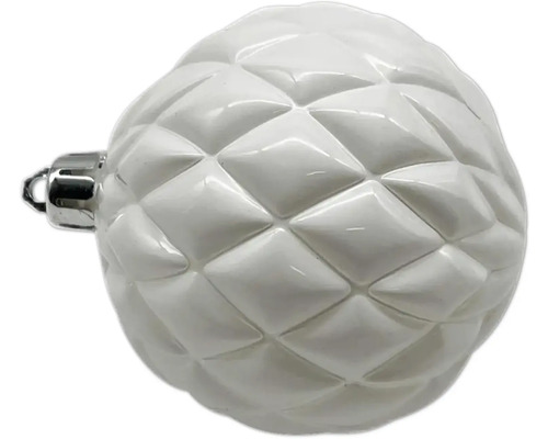 Weißer Tannenzapfen als Weihnachtsbaumschmuck