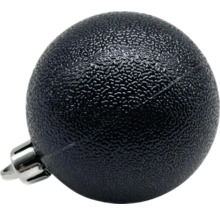 Schwarze Weihnachtskugel mit Struktur