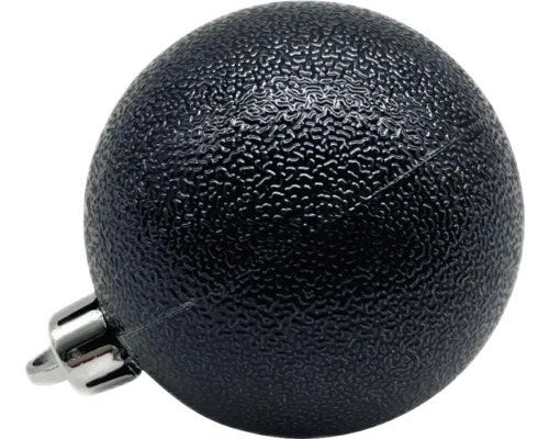 Schwarze Weihnachtskugel mit Struktur