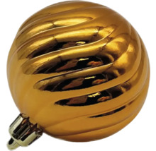 Goldene Weihnachtskugel mit Spiralmuster