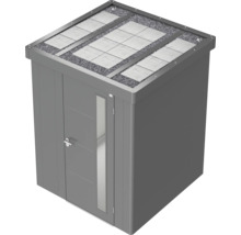 Gartenschrank mit Tür, Fenster und Steindach