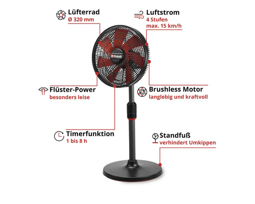 Einhell Standventilator mit Timerfunktion