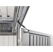 Detailansicht einer Gerätebox mit Gasdruckfeder