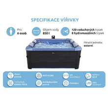 Aufblasbare Whirpool Marimex Whirlpool MSPA mit Zirkulationspumpe, 120 Luftdüsen, blau