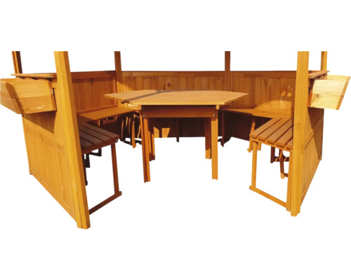 Holz Gartensitzgruppe mit Tisch und Bänken