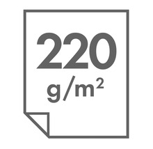 Symbol für Papiergewicht 220 Gramm pro Quadratmeter