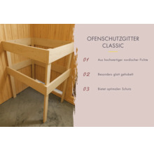 Ofenschutzgitter Classic aus nordischer Fichte für den Innenbereich