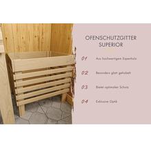 Ofenschutzgitter Superior aus Espenholz