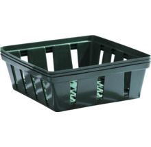 Kunststoffkorb mit quadratischer Form und durchbrochenen Wänden