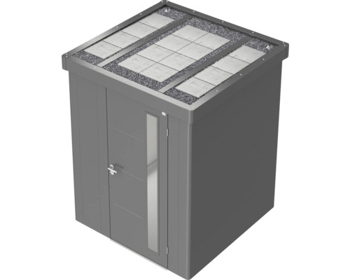 Gartenschrank mit Steindach und Tür