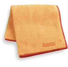 Oranges Spontex Mikrofasertuch mit roter Umrandung