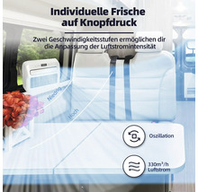 Mobile Klimaanlage im Wohnmobil mit zwei Geschwindigkeitsstufen und Oszillation
