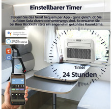 Bluepalm Camping Klimagerät 5000 BTU WIFI für Räume bis max. 36m³/12m² max 58dB(A)