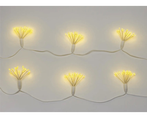 Dekorative Lichterkette mit LED-Leuchten in Blütenform