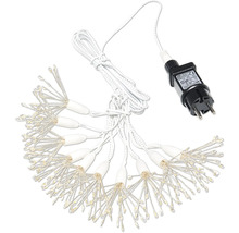 Lichterkette mit Lampen in Sternform und Netzteil