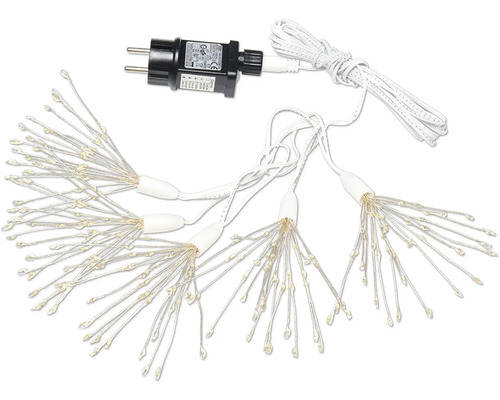 Dekorative LED-Lichterkette mit mehreren Strängen und zugehörigem Netzteil