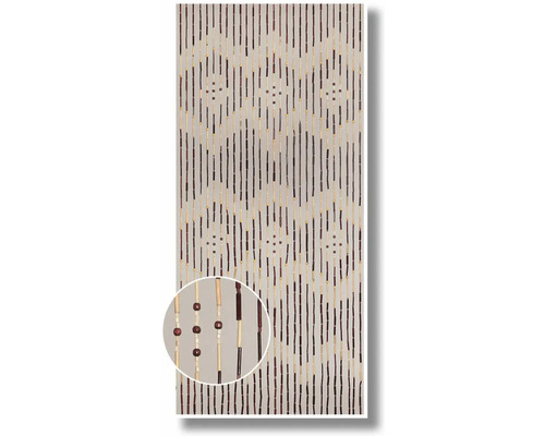 Dekorative Tür mit Holzperlenvorhang