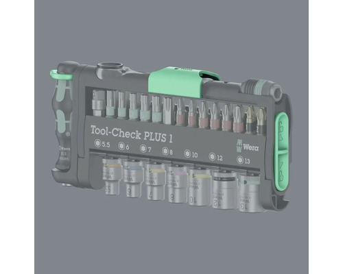 Werkzeugsatz mit Bits und Nüssen von Wera