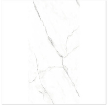 Weiße Bodenfliese mit Marmoroptik