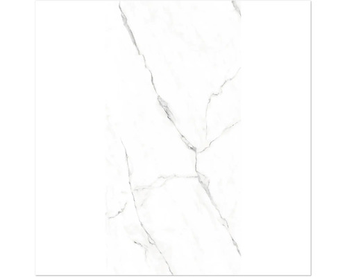 Weiße Bodenfliese mit Marmoroptik