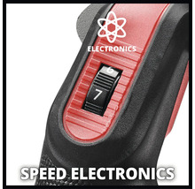 Detailansicht einer elektronischen Drehzahlregelung an einem Elektrowerkzeug.