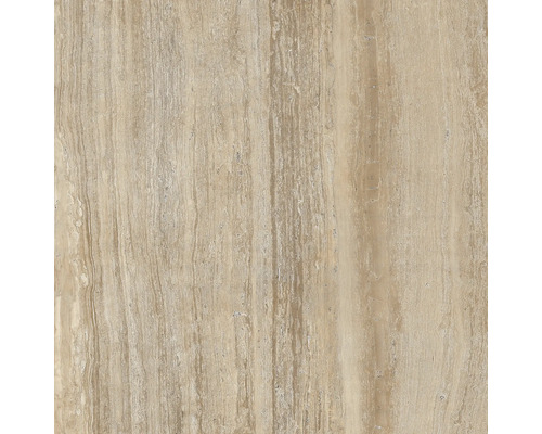 Nahaufnahme einer Travertinplatte mit Maserung