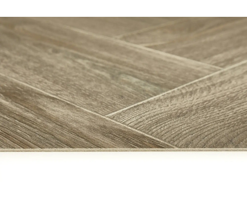 Detailansicht von Vinylboden in Fischgrätoptik