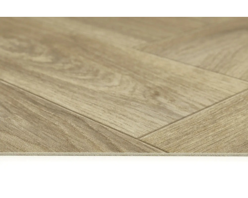 Nahaufnahme eines Vinylbodens in Holzoptik