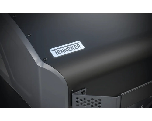 Detailansicht eines Tenneker Grills mit dem Tenneker Logo