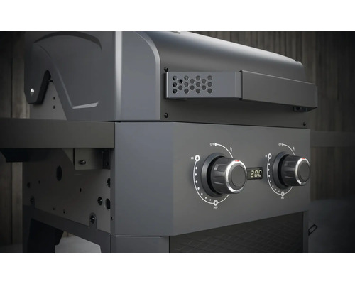 Gasgrill mit zwei Reglern zur Temperatursteuerung