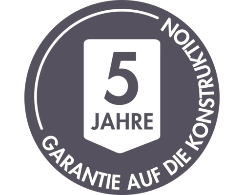 Fünf Jahre Garantie auf die Konstruktion