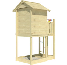 Spielhaus mit Sandkasten aus Holz