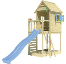 Spielturm mit Rutsche, Leiter und Sandkasten