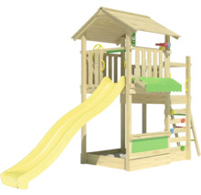 Holzspielturm mit Rutsche und Leiter für den Garten