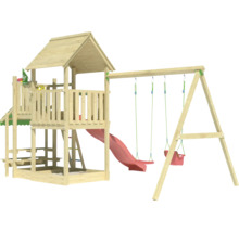 Spielturm mit Rutsche und Schaukel für den Garten