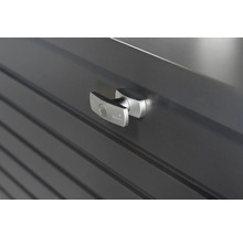 Detailansicht eines Geräteschrank-Schlosses