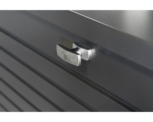 Detailansicht eines Geräteschrank-Schlosses