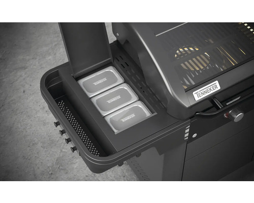 Tenneker Grill mit Warmhaltebehältern