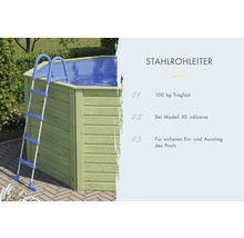 Stahlrohrleiter für Pool mit einer maximalen Traglast von 100 kg