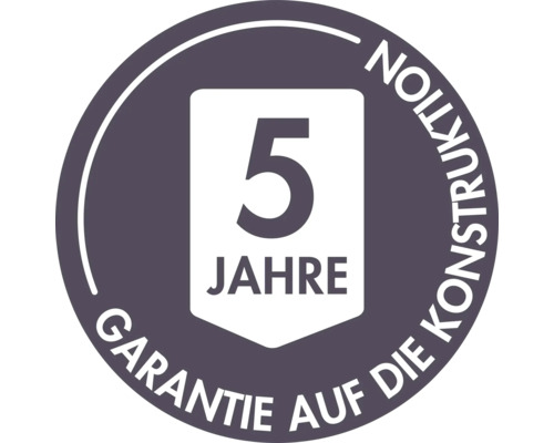 Fünf Jahre Garantie auf die Konstruktion