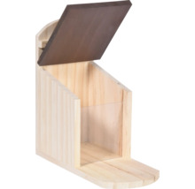 Holz-Futterhaus mit abnehmbarem Dach für Gartenvögel