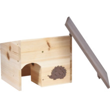 Igelhaus aus Holz mit abnehmbarem Dach