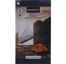 RedCliffs Logo. Reisetaugliches Moskitonetz mit den Maßen 220 x 170 x 130 cm.