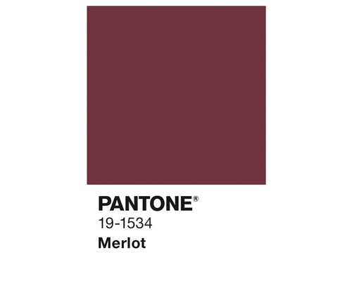 Pantone 19-1534 Merlot Farbton