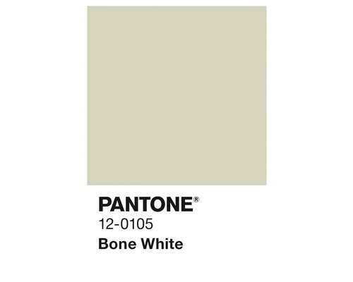 Pantone Farbe 12-0105 Bone White