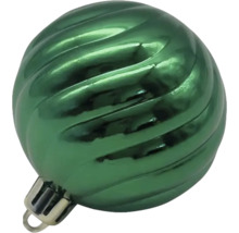 Grüne Weihnachtskugel mit Rillenmuster