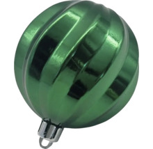 Grüne Weihnachtskugel mit Spiralmuster